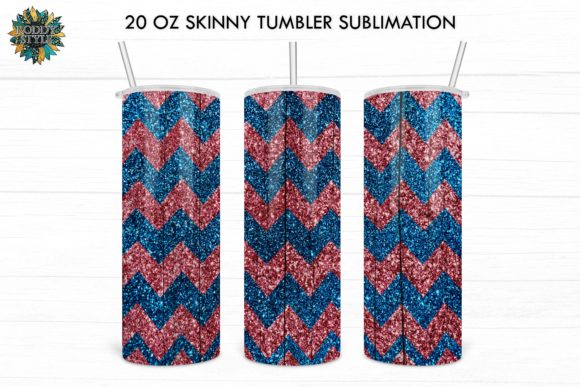 20 Oz Skinny Tumbler Chevron PNG — Graphics for Crafts