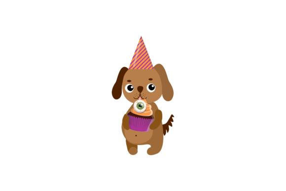 Animal Dog Party Cup Cake Halloween SVG Illustration Review