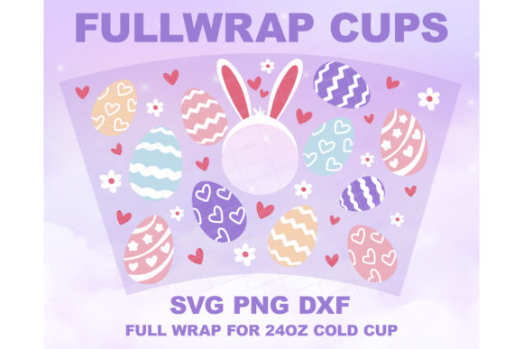 Bunny Easter Egg 24oz Cup Graphics & Print Templates