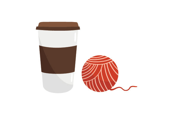 Coffee Cup with Yarn – Crafts Design from Designs Amp