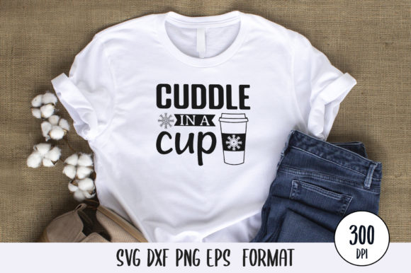 Cuddle in a Cup, Hot Cocoa SVG Design