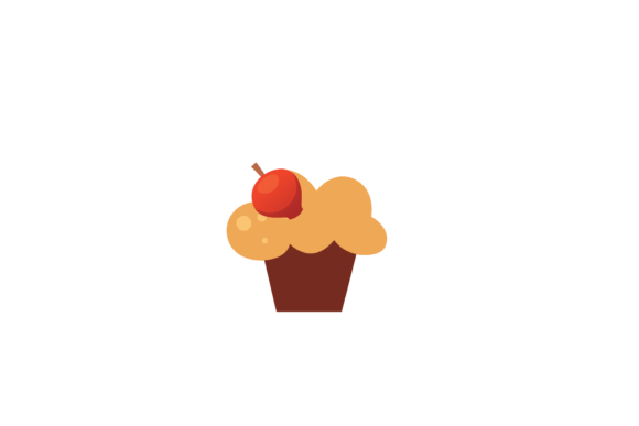 Cup Cake Chocolate Cherry SVG: Graphics & Illustrations for Sellers