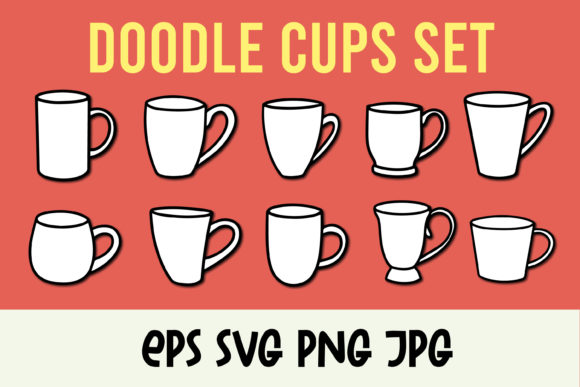 Doodle Cups Coffee Mug SVG: Graphics & Illustrations Review