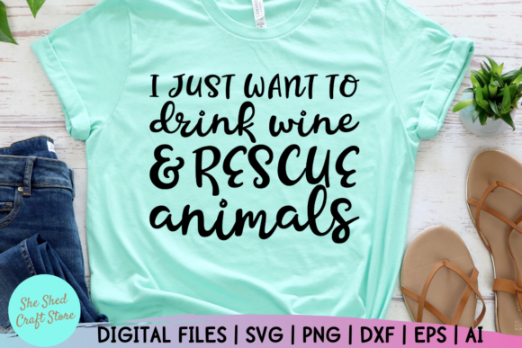 Funny Wine I Just Want to Drink Wine Graphics & Crafts