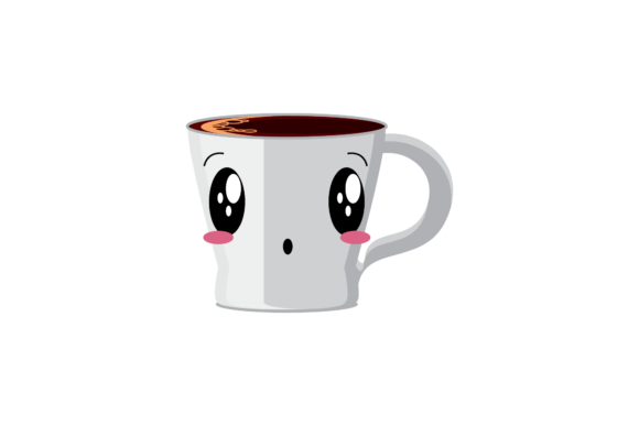 Kawaii Breakfast Cup Tea Svg: Graphics and Illustrations