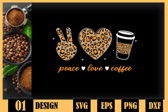 Leopard Peace Love Coffee Lovers Hippie Graphics & Crafts Review