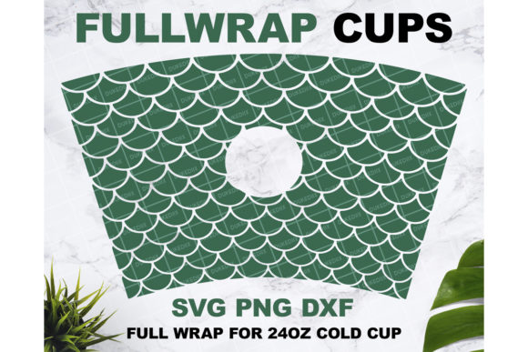 Mermaid Scales 24oz Cup Graphics & Print Templates