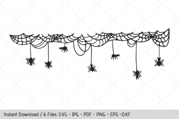 Spider Web Border SVG for Tumbler Crafts & Graphics