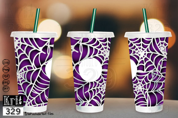 Spider Web Decal SVG Venti Cold Cup: Graphics for Crafts & Brand Play