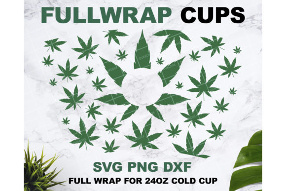 Weed 24 Oz Cup: Print Templates & Graphics